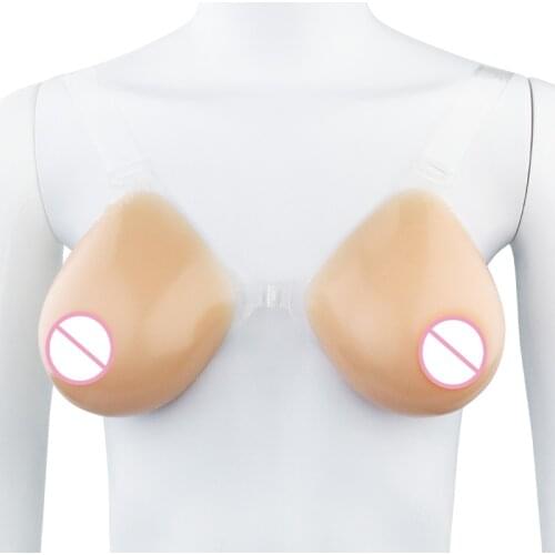 STD Style Fake Silicone Breast Forms Drag Queen for Shemale Cross Dressing Hot Open Boobs Artificial Tear Drop Shape