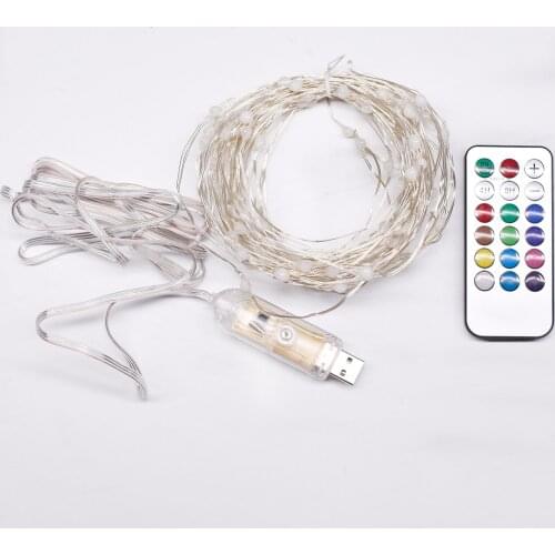 LED String Lights USB Powered 5V 10M 100LEDs Lights with 18 Key Remote for Home Party Wedding Christmas Holiday Decoration