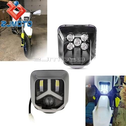 LED Supermoto Enduro Headlight DRL HI/LO Beam Running Lamp for TE FE 150 250 300 450 501 701 Motocross MX Dirt Bike Headlamp