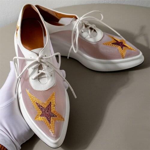 Breathable Oxfords Women Genuine Leather Wedges High Heel Ankle Boots Female Summer Pointed Toe Fashion Sneakers Casual Shoes