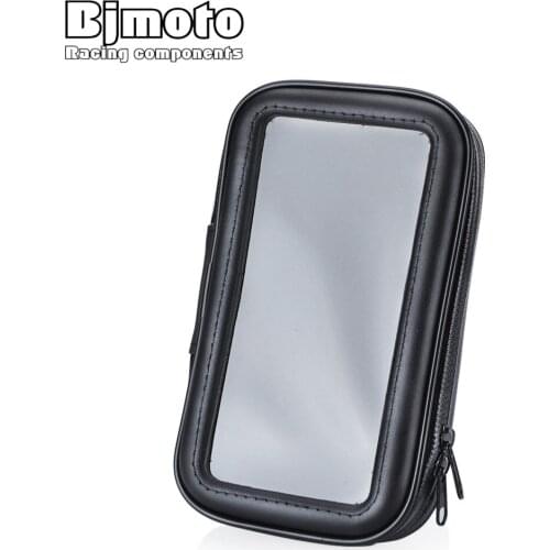 BJMOTO Universal Motorcycle Adjustable Mirror Mounting Phone Holder Charger Waterproof Motorbike Mobile Phone Holder
