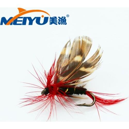 High Quality 8pcs/set Fly Fishing Hook Lures Life-like Feather Baits Fishings Hooks pesca