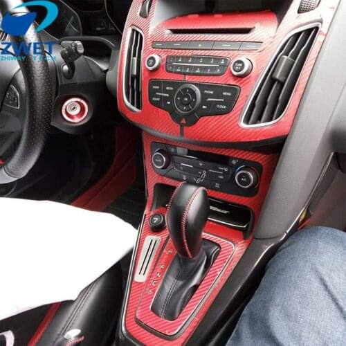 ZWET Car Special Stickers For Focus carbon fiber sticker For Focus 2014~2016