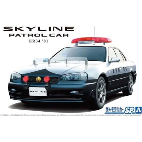 1/24 AOSHIMA plastic assembled car model toy Nissan ER34 Skyline Patrol wagon adult collection DIY assembled model kit #06125