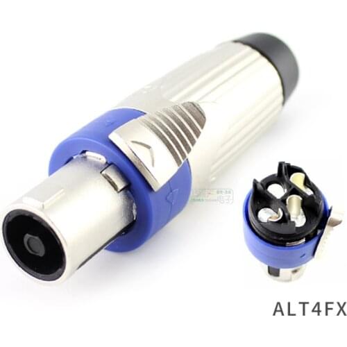 1Pcs all metal stage performance ALT4FX four-core audio speaker plug professional plug ohm head HIFI
