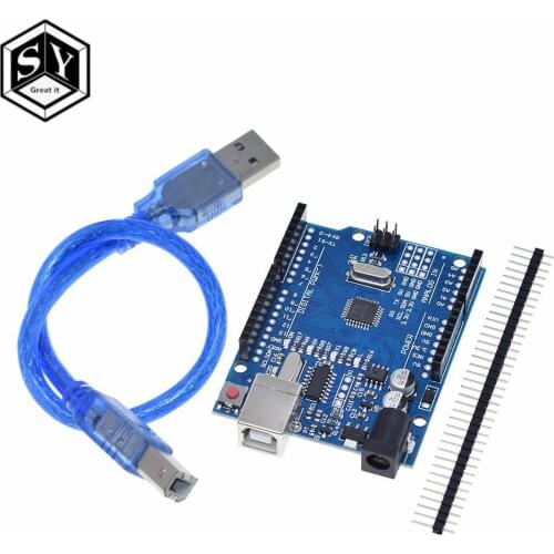 1PCS Great IT high quality One set UNO R3 (CH340G) MEGA328P for Arduino UNO R3 + USB CABLE ATMEGA328P-AU Development board