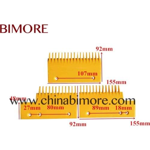 100PCS/LOT BIMORE 655B06DH06/05/04 S655B6 ABS Escalator Comb Plate Yellow Plastic
