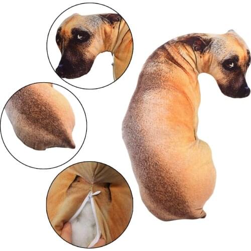 3D Dog Kids Cute Soft Plush Throw Pillow Stuffed Animal Vivid Printed Throw Pillow Cushion Plush Toys For Baby Children Gifts