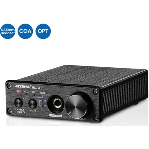 AIYIMA Headphone Amplifier Audio 192KHz USB Decoder DAC Coverter Dual ESES9038Q2M USB Optical Coaxial Amplifiers