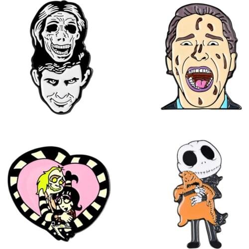 Anime Badges Enamel Pin Brooches For Backpack Womens Anime Pins Metal Enamel Brooch Gothic Style Decorative Badges Avatar Pins