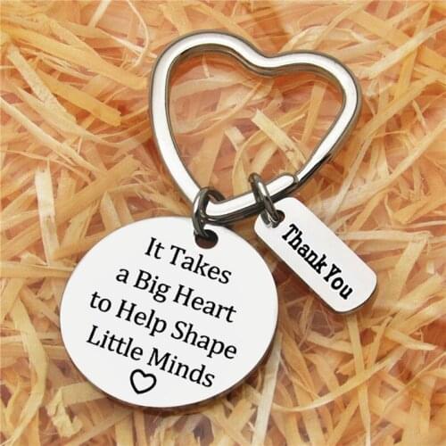 Love Heart Book Charms Keychain Teacher Keyring Jewelry Teachers Day Gifts For Teachers Key Chains Rings Holder