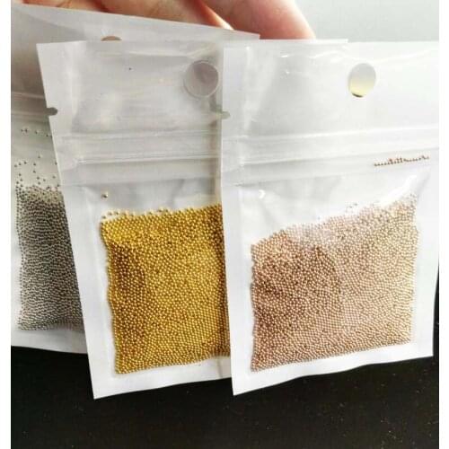 Beads steel studs for metal Caviar Nails Design Gold Silver Rose Gold 3 Colors steel balls beads-Round metal balls -50 g bag/lot