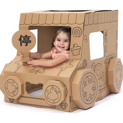 Kids tent DIY Graffiti Paper police car tent Free Coloring Drawing Paper castle Children Indoor Outdoor game tent Room House toy