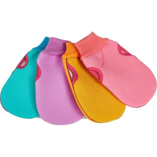 Shower Spa Exfoliator Two-sided Bath Glove Dead Skin Removal Peeling Glove body care wash accessoires