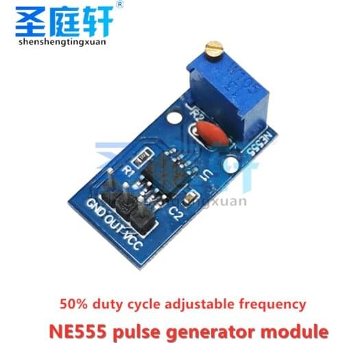 NE555 pulse generator square wave rectangular wave small signal generator module adjustable frequency