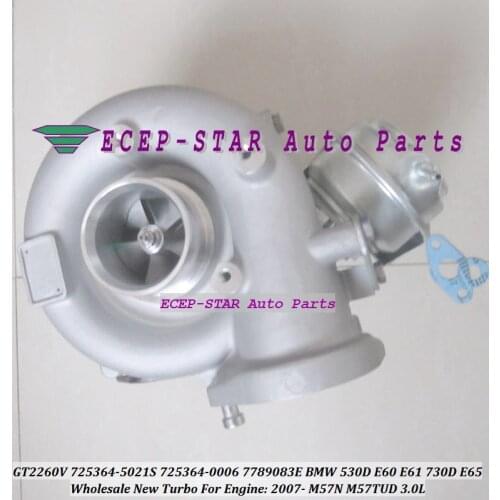GT2260V 725364-0007 11657789083H 1165778908G 725364 Turbo For BMW 530D E60 E61 730D E65 2007- M57N M57TUD M57DTUE65 3.0L 218HP