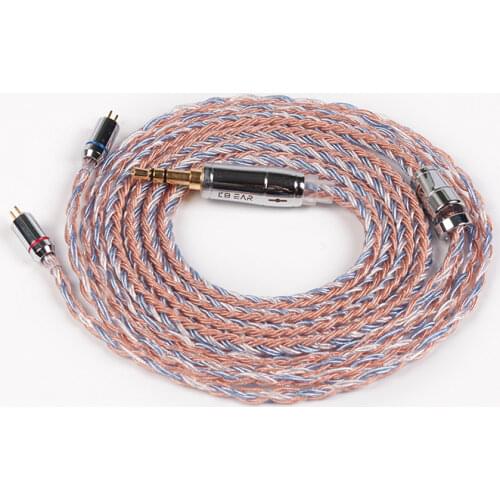 KBEAR 16 Core Upgraded Silver Plated Copper Cable 2.5/3.5/4.4MM With MMCX/2pin/QDC TFZ For KZ ZS10 ZSN Pro ZSX BLON BL-03 V90