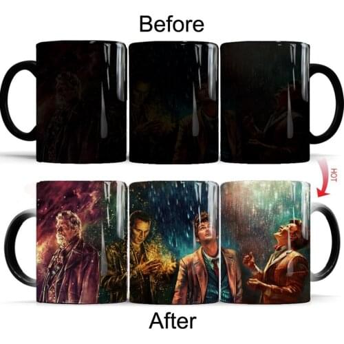 2020 Doctor Who Coffee magic Mug 350ml Ceramic Color Changing Mugs Coffee Cups Lid and SpoonTravel Safe Dropshipping