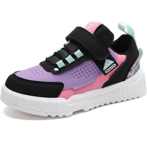 Girls Sneakers Children Casual Shoes For Kids Sneakers Girls Shoes Leather TPR Rubber Fashion Skate Shoes tenis infantil menina