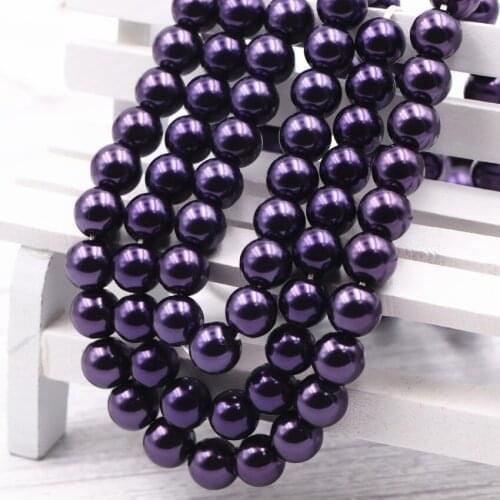 Round Imitation Pearl Various Size for Jewelry Marking Spacer Glass Shell Pearl Loose Beads DIY Bracelet Necklace Finding 15" B7