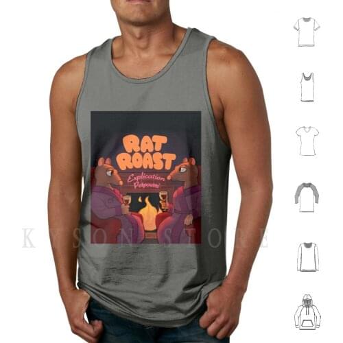 Rat Roast Tank Tops Vest 100% Cotton Podcast Album Art Cover Art Rat Rats