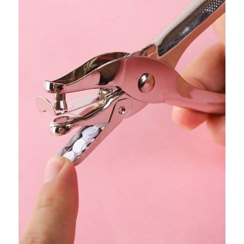 Cute Kawaii Hole Punch Stainless Steel Round Hole Puncher Paper Scrapbooking DIY Craft Shape Cutter