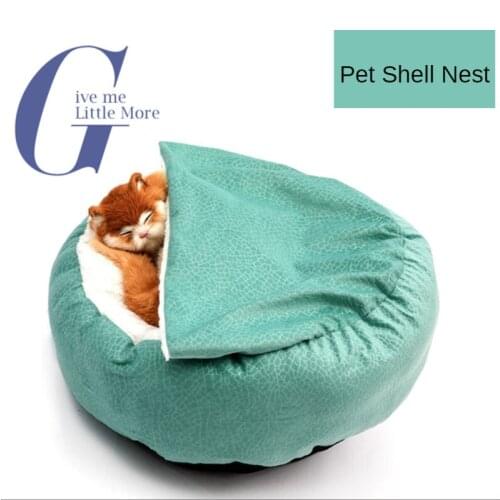 Soft Round Plush Cats Winter Warm Pet Beds House Soft Sleeping Sofa Long Plushed for Small Medium Dogs Cats