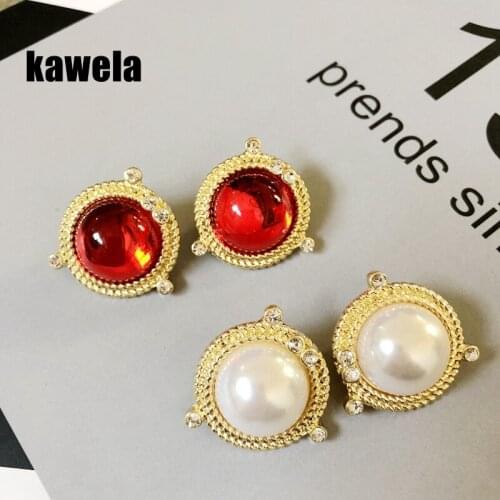 New Sweet Design Round Crystal Stone Cute Clip Earring