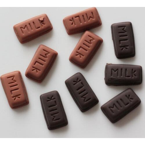 Wholesale Novel Design Kawaii Chocolate Milk Letter Charms Artificial Realistic Food Toys Kids Makings