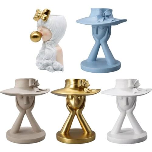 Resin Flower Vase Elegant Decorative Modern Floral Vase for Home Decor, Wedding, Housewarming Gift