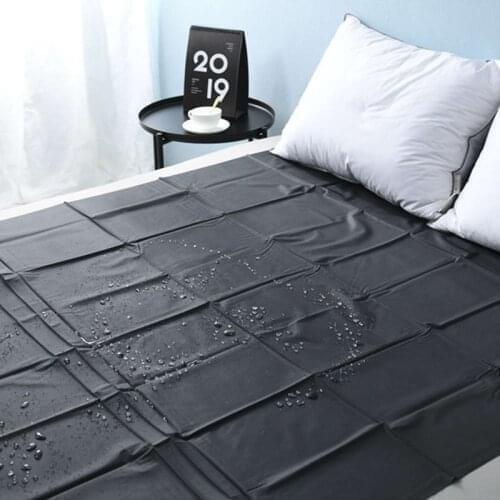 PVC Plastic Adult Sex Bed Sheets Sexy Game Vinyl Waterproof Hypoallergenic Mattress Cover Full Queen King Bedding Sheets