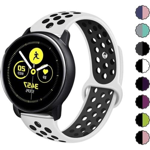 20/22mm band for samsung galaxy watch 3 gear S3 frontier 46mm 42mm active 2 huawei watch gt 2/2e amazfit gtr bip silicone strap