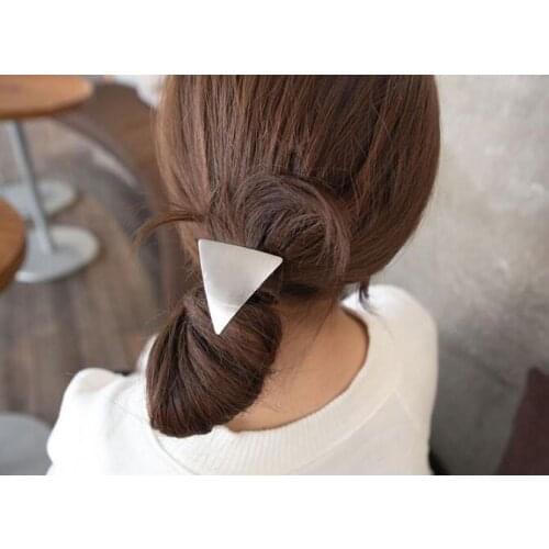 100pcs/lot DIY Multi Simple Metal Geometric Wire-draw Hair Bands Love Hearts Rubber Band Hair Styling Tools Accessories HA1124