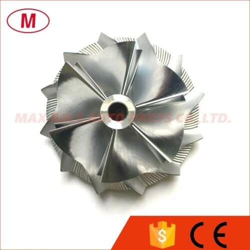 RHF55 48.62/65.00mm 6+6 blades High Performance Turbo Billet Compressor wheel/Aluminum 2618/Milling compressor wheel for Isu*zu