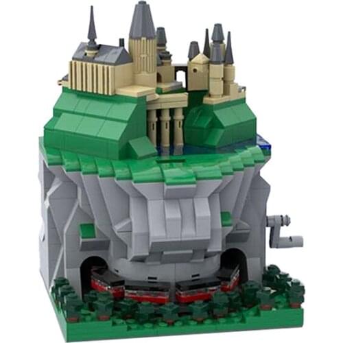 School Magic Train Building Manual Rotation Kinetic Sculptureby Building Block Toy Diy Education Decompression MOC Child Gift