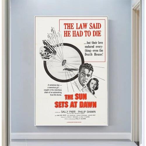 V0730 The Sun Sets at Dawn Vintage Classic Movie Wall Silk Cloth HD Poster Art Home Decoration Gift