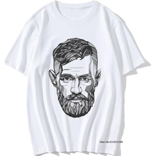 Is Conor McGregor In Your Heart T-Shirts Men Fighter Tops Short Sleeve Vintage T-Shirt O'Neck Cotton Tees Plus Size