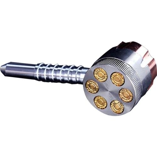 High Quality Revolver Pipe Weed Grinder Six Shooter Smoking Creative Tobacco Cigarette Herb Grinder Smoke Crusher