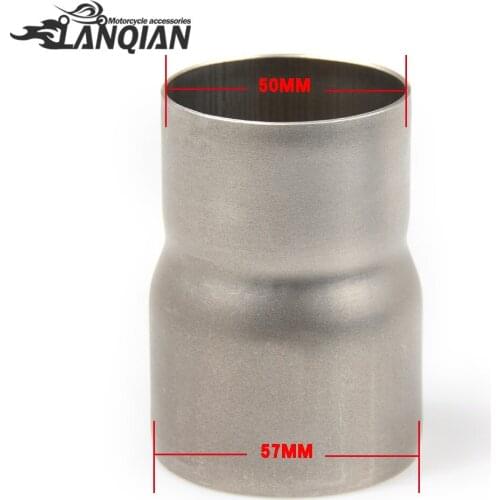 High Quality 60MM To 51MM Moto Exhaust Connector Connecting Link Down Pipes Motorcycle Convertor Adapter Stainless Steel
