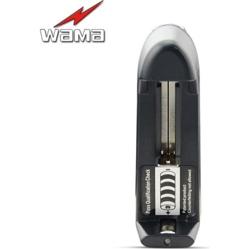 WAMA 16340 14500 CR123A 18650 3.7V Charger Universal AC US EU Plug Smart Adapter Rechargeable for Li-ion Battery Flat Round pins