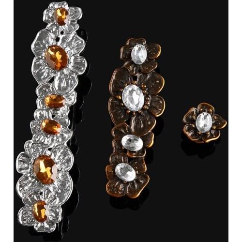 Beauty 2PCS European Inlaid Crystal Kitchen Cabinet Door Furniture Handles Cupboard Drawer Wardrobe Cabinet Pulls Handles&Knobs