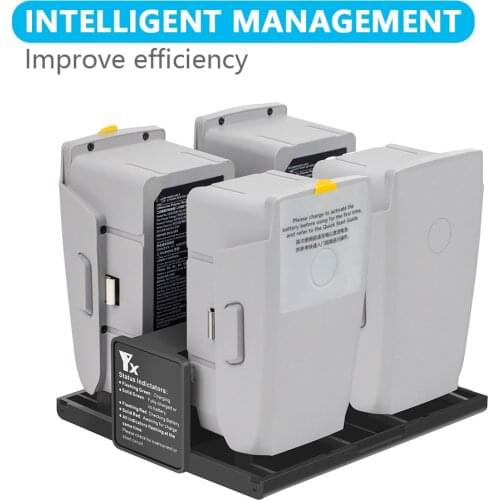 4 In1 Portable for Mavic Air 2 Battery Charger For DJI Mavic Air 2 Converter Battery Charging Hub Smart Charger digit LED Screen