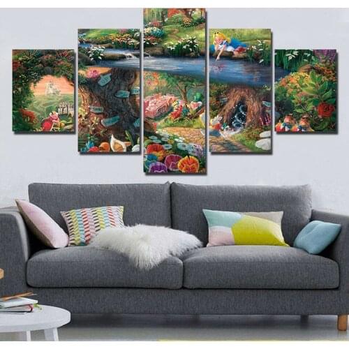 5D Diy full Square Round Diamond Painting cartoon fantasy wonderland picture Diamond Embroidery Cross Stitch Children roomZP-633