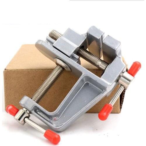 Aluminum Miniature Small Jewelers Hobby Clamp On Table Bench Vise Mini Tool Vice Muliti-Funcational Workbench Drill Press