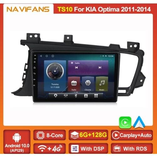 6G+128G Android 11 DSP Car Auto Radio Multimedia Player For KIA Optima 3 K5 TF 2011-2014 Navigation GPS Wifi+4G NET Carplay RDS
