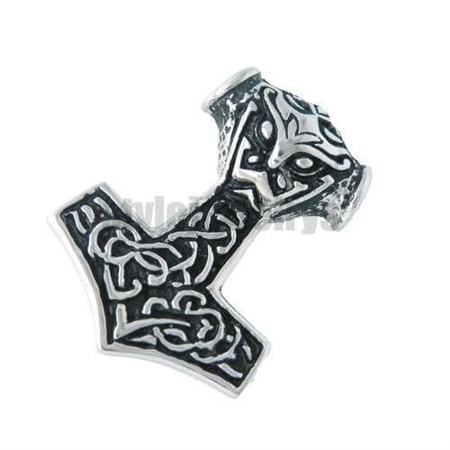 Free shipping! Myth Thors Hammer Pendant Stainless Steel Jewelry Celtic Knot Pendant SWP0004M 26*35mm