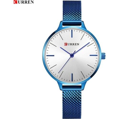 CURREN New Watch Women Simple Fashion Quartz Wristwatch Ladies Full Steel Dress Watches Relogio Feminino Gift