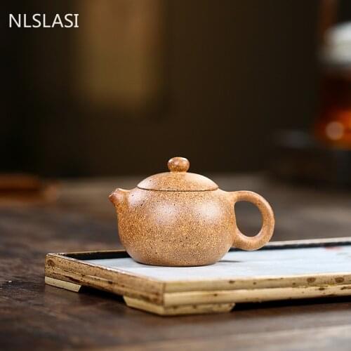 Yixing tea pots Purple Clay filter Teapot Raw ore section Mud beauty kettle Handmade Customized Chinese Tea Ceremony Gifts 120ml