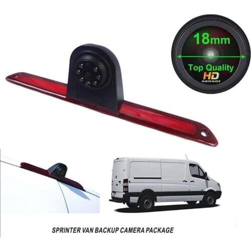 DHBH-Rear View 3Rd Brake Light Camera HD Night Vision Backup Camera for Mercedes-Benz Sprinter W906 Crafter 2007-2019