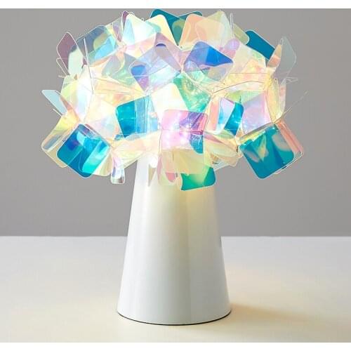 Designer table lamps for bedroom night stand postmodern flower lampshades for table lamp hotel living room decor bedside lamp